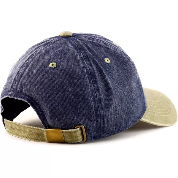 imageTrendy Apparel Shop Vintage 1984 Embroidered 40th Birthday Soft Crown Washed Cotton CapNavy Khaki