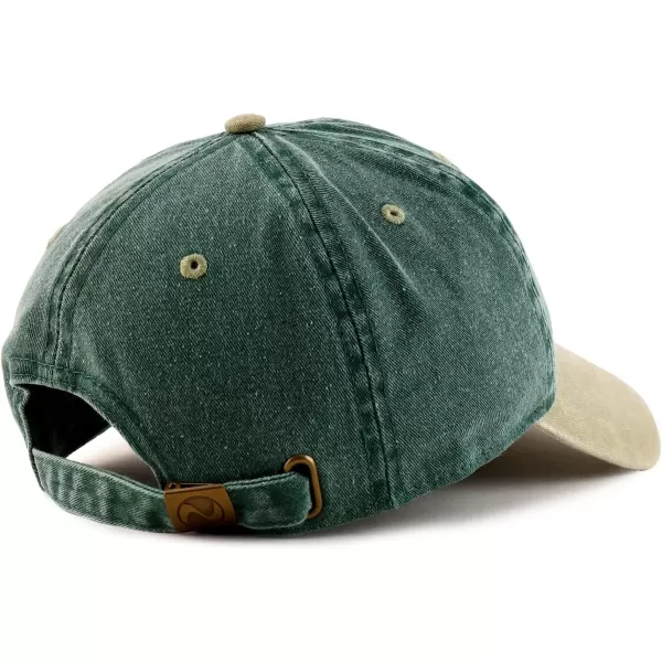 imageTrendy Apparel Shop Vintage 1984 Embroidered 40th Birthday Soft Crown Washed Cotton CapSpruce Khaki