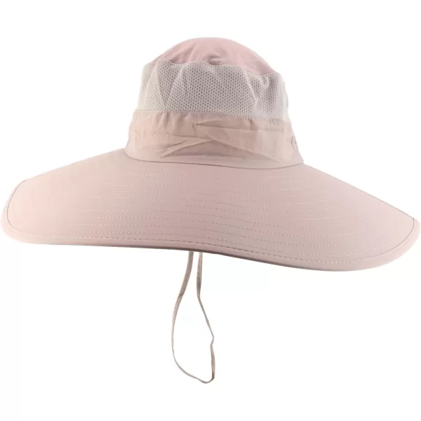 imageTrendy Apparel Shop Wide Brim Waterproof Fisherman Sun Hat with Chin StrapLight Grey