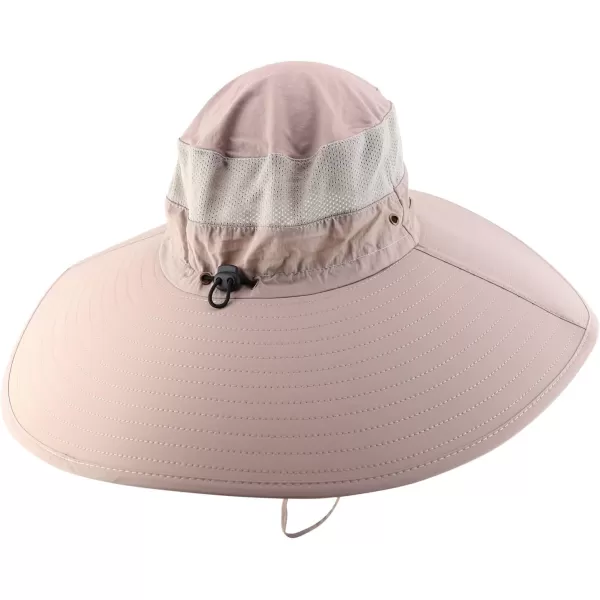 imageTrendy Apparel Shop Wide Brim Waterproof Fisherman Sun Hat with Chin StrapLight Grey