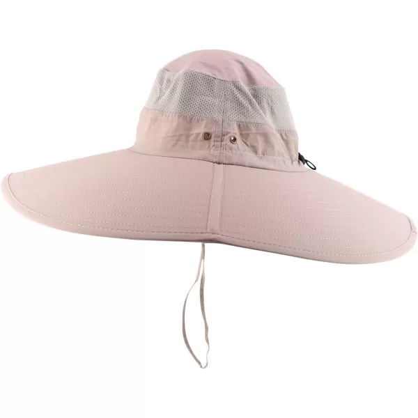 imageTrendy Apparel Shop Wide Brim Waterproof Fisherman Sun Hat with Chin StrapLight Grey