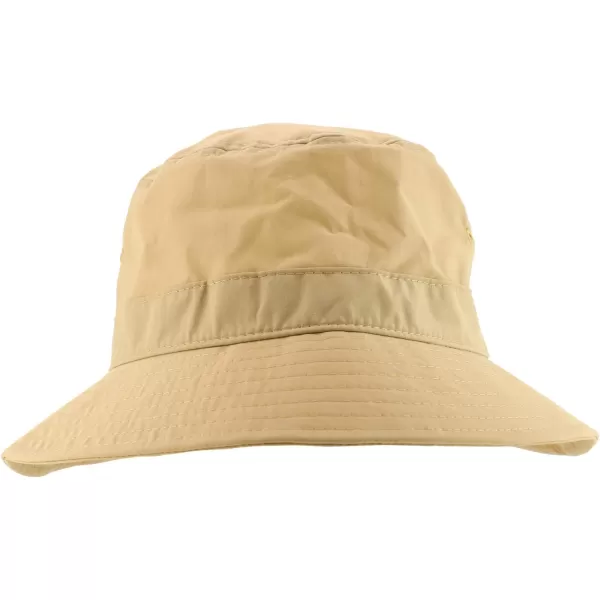 imageTrendy Apparel Shop XXL  XXXL Oversize Short Brim Polyester Bucket HatKhaki