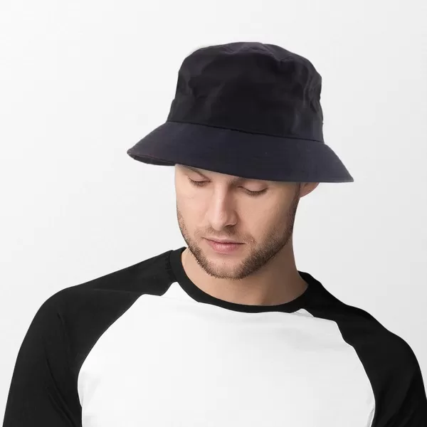 imageTrendy Apparel Shop XXL  XXXL Oversize Short Brim Polyester Bucket HatNavy