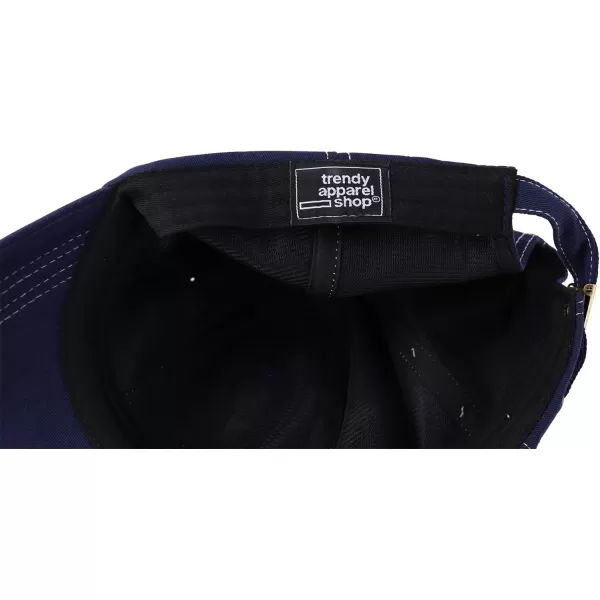 imageTrendy Apparel Shop XXL Oversize Unstructured Washed Cotton Ball Cap with White StitchingNavy