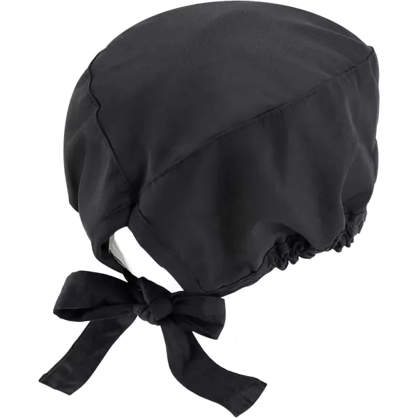 imageTrendy Apparel Shop XXL Oversized Working Scrub Cap with Sweatband and Elastic Tie BackBlack