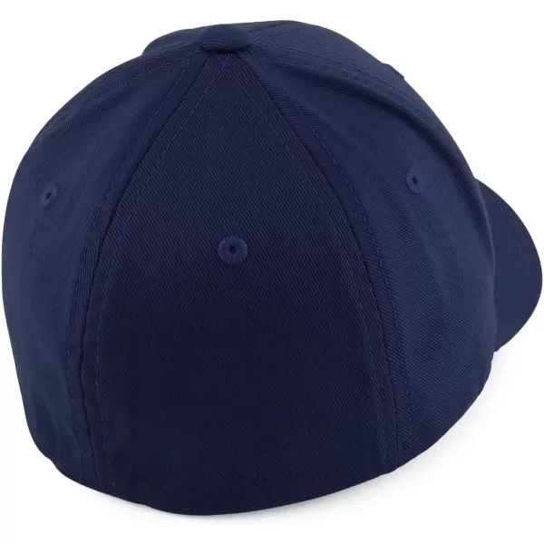 imageTrendy Apparel Shop Youth Size Flexfit 6 Panel Structured Baseball Stretch Fitted CapNavy
