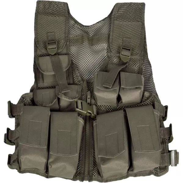 imageTrendy Apparel Shop Lightweight Youth Kids Army Tactical Mesh VestOd Green