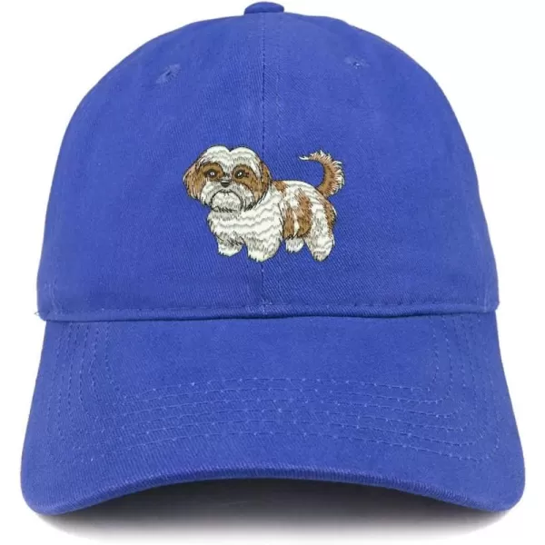 imageTrendy Apparel Shop Shih Tzu Embroidered Unstructured Cotton Dad HatRoyal