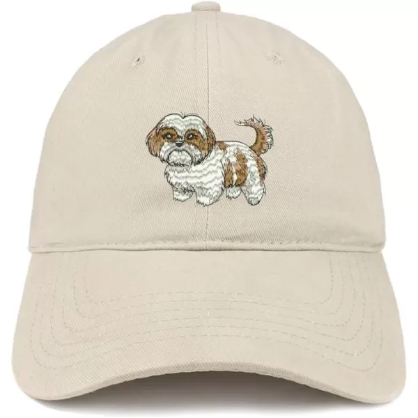 imageTrendy Apparel Shop Shih Tzu Embroidered Unstructured Cotton Dad HatStone