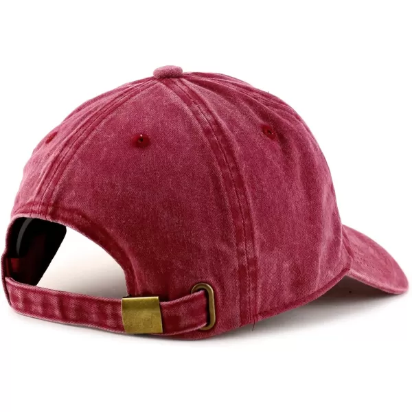 imageTrendy Apparel Shop Established 1954 Embroidered 70th Birthday Gift Pigment Dyed Washed Cotton CapBurgundy