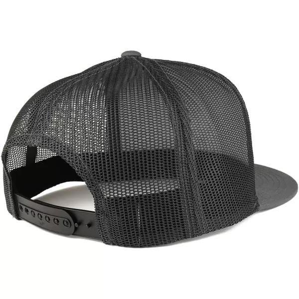 imageTrendy Apparel Shop Flexfit Brand 5 Panel Classic Trucker Flatbill Mesh Snapback CapCharcoal