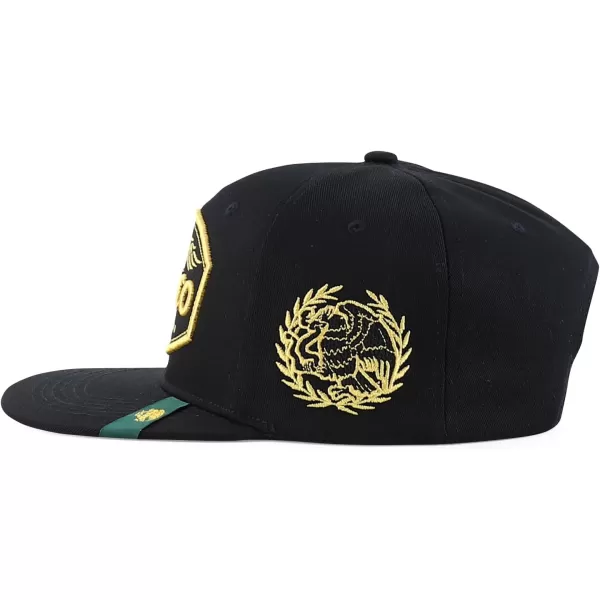 imageTrendy Apparel Shop Mexico States with Eagle Embroidered Flatbill Snapback CapMexico Black Black