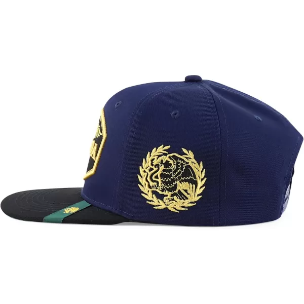 imageTrendy Apparel Shop Mexico States with Eagle Embroidered Flatbill Snapback CapSinaloa Navy Black