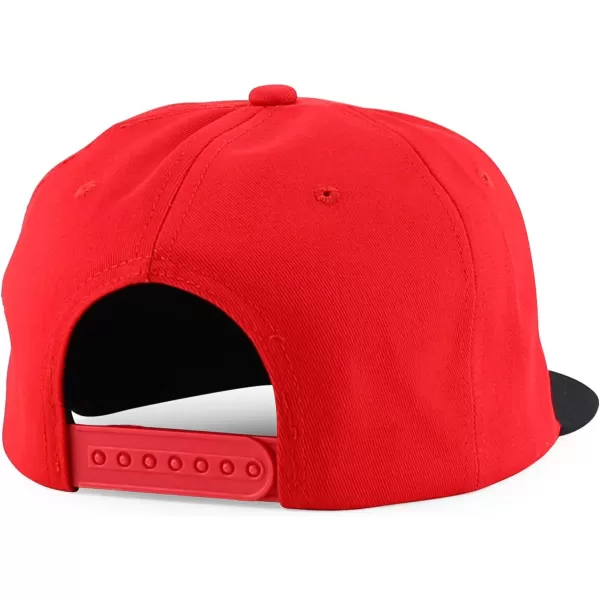 imageTrendy Apparel Shop Mexico States with Eagle Embroidered Flatbill Snapback CapZacatecas Red Black