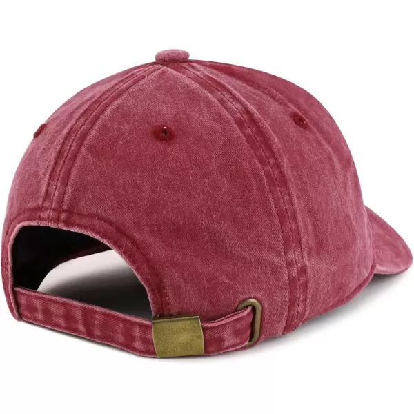 imageTrendy Apparel Shop Vintage 1944 Embroidered 80th Birthday Soft Crown Washed Cotton CapBurgundy