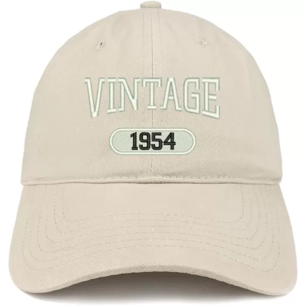 imageTrendy Apparel Shop Vintage 1954 Embroidered 70th Birthday Relaxed Fitting Cotton CapStone