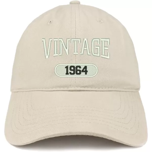 imageTrendy Apparel Shop Vintage 1964 Embroidered 60th Birthday Relaxed Fitting Cotton CapStone