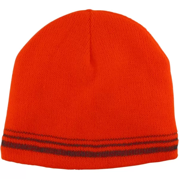 imageTrendy Apparel Shop 3 Reflective Stripes High Visibility Safety Beanie HatSafety Orange