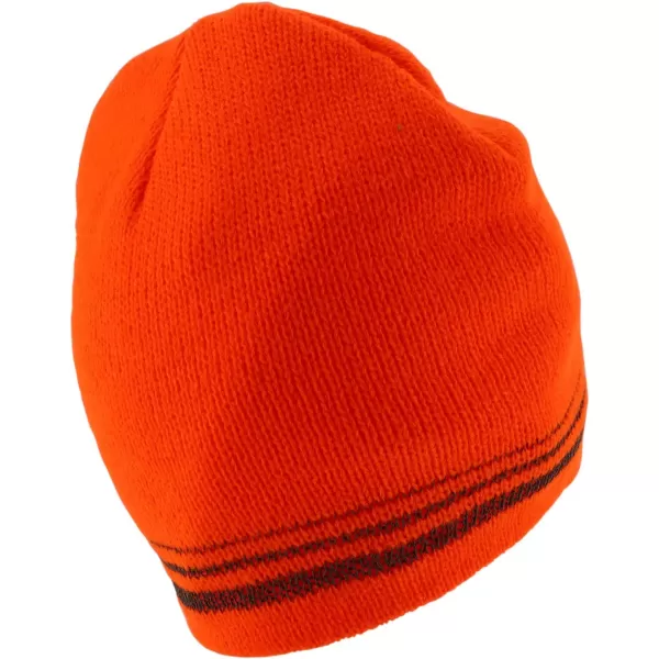 imageTrendy Apparel Shop 3 Reflective Stripes High Visibility Safety Beanie HatSafety Orange