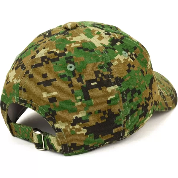 imageTrendy Apparel Shop Best Papa Ever One Line Embroidered Soft Crown 100 Brushed Cotton CapDigital Green Camo