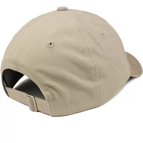 imageTrendy Apparel Shop Best Papa Ever One Line Embroidered Soft Crown 100 Brushed Cotton CapKhaki