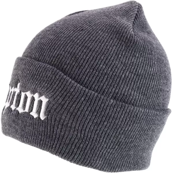 imageTrendy Apparel Shop Compton Old English Font Embroidered Long Cuff BeanieGrey