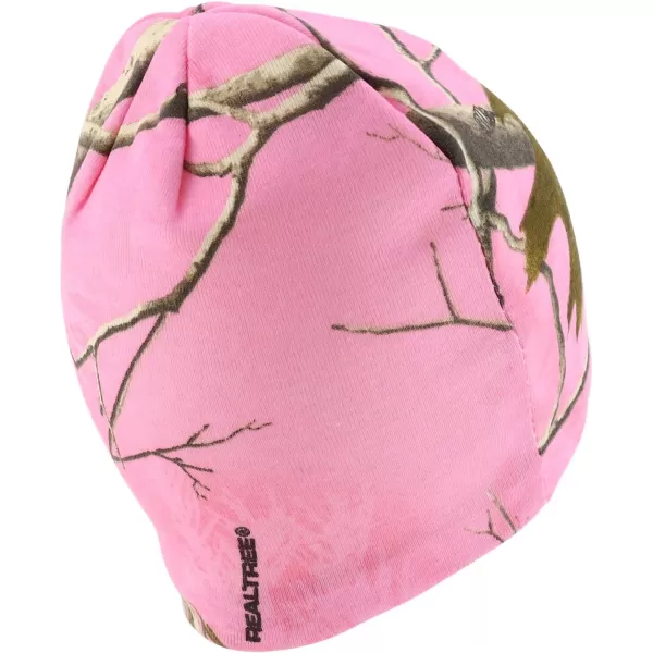 imageTrendy Apparel Shop Hunting Camo Knit Short Beanie with Acrylic LiningPink