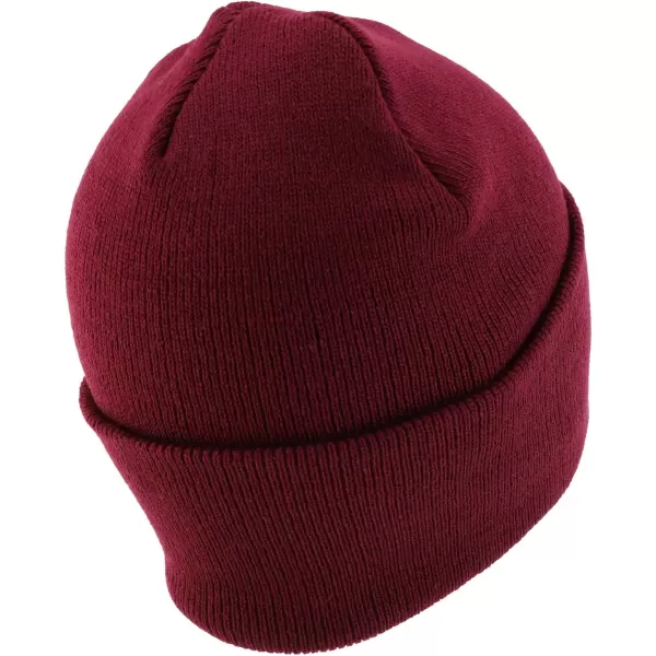 imageTrendy Apparel Shop Knitted Acrylic 3 Inches Folded Cuff Solid Winter BeanieMaroon