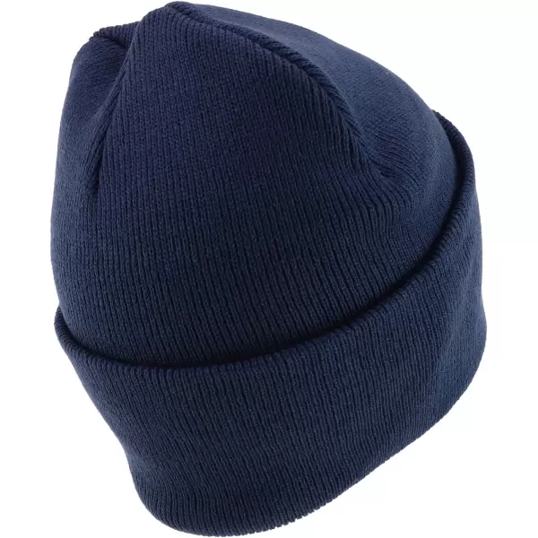 imageTrendy Apparel Shop Knitted Acrylic 3 Inches Folded Cuff Solid Winter BeanieNavy