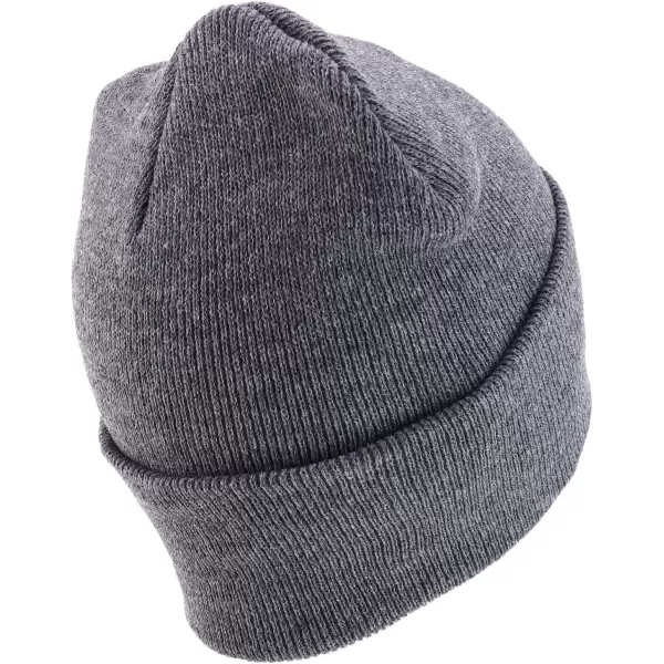 imageTrendy Apparel Shop Knitted Acrylic 3 Inches Folded Cuff Solid Winter BeanieOxford Grey