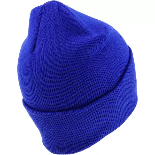 imageTrendy Apparel Shop Knitted Acrylic 3 Inches Folded Cuff Solid Winter BeanieRoyal