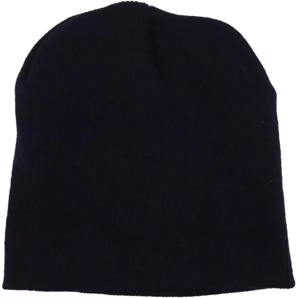 imageTrendy Apparel Shop Made in USA Short Acrylic Knit Winter Beanie HatBlack