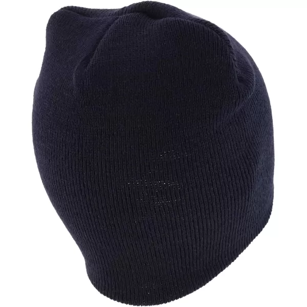 imageTrendy Apparel Shop Made in USA Short Acrylic Knit Winter Beanie HatBlack
