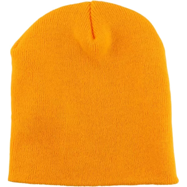 imageTrendy Apparel Shop Made in USA Short Acrylic Knit Winter Beanie HatGold
