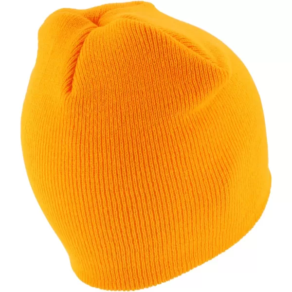 imageTrendy Apparel Shop Made in USA Short Acrylic Knit Winter Beanie HatGold
