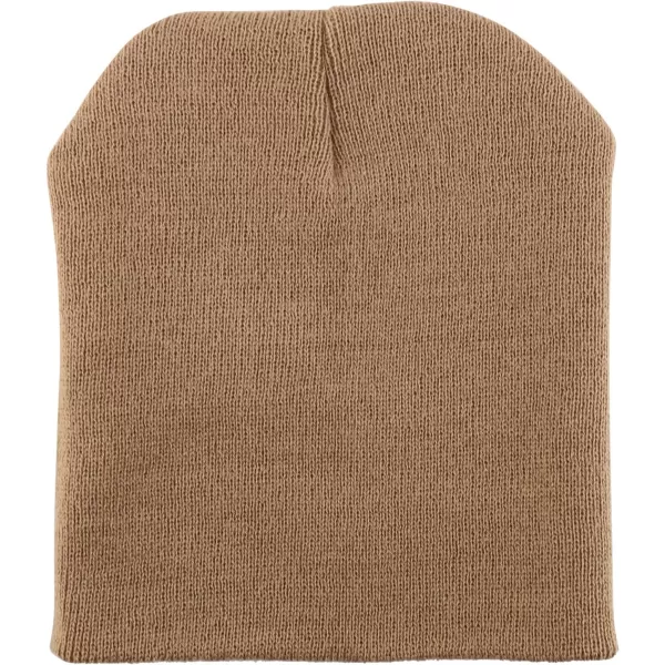 imageTrendy Apparel Shop Made in USA Short Acrylic Knit Winter Beanie HatKhaki