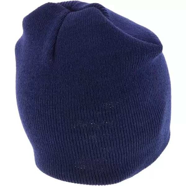 imageTrendy Apparel Shop Made in USA Short Acrylic Knit Winter Beanie HatNavy