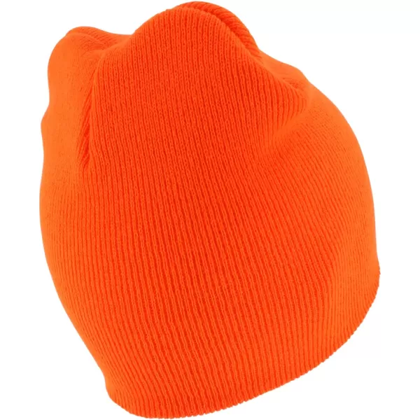 imageTrendy Apparel Shop Made in USA Short Acrylic Knit Winter Beanie HatOrange