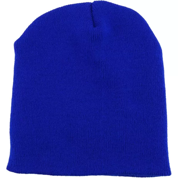 imageTrendy Apparel Shop Made in USA Short Acrylic Knit Winter Beanie HatRoyal