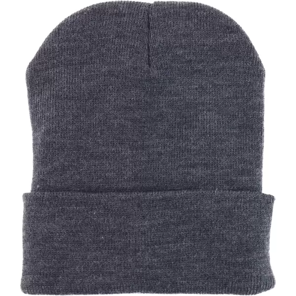 imageTrendy Apparel Shop Made in USA Winter Cuff Folded Long BeanieDark Grey