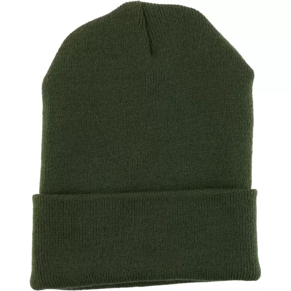 imageTrendy Apparel Shop Made in USA Winter Cuff Folded Long BeanieOlive