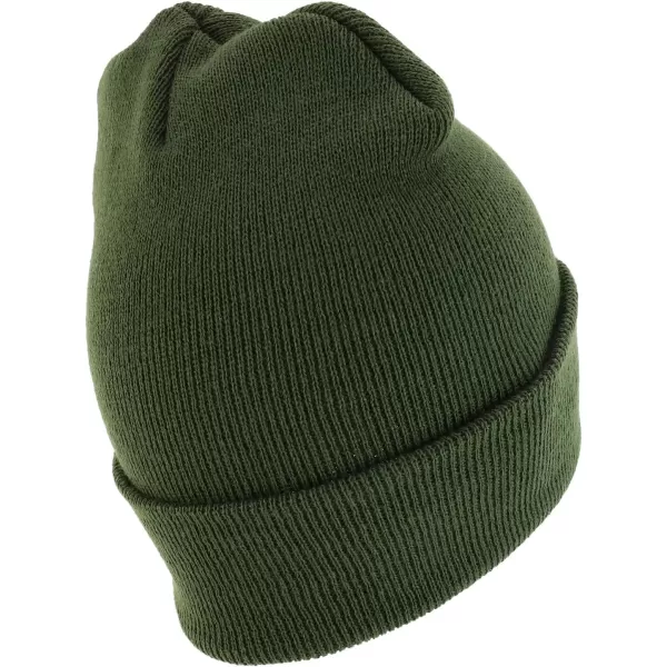 imageTrendy Apparel Shop Made in USA Winter Cuff Folded Long BeanieOlive