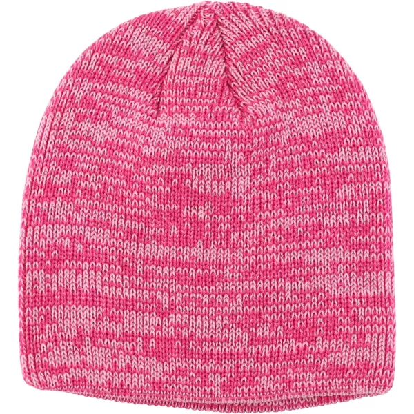 imageTrendy Apparel Shop Thick Acrylic Knit Marled Short BeaniePink Dark Pink
