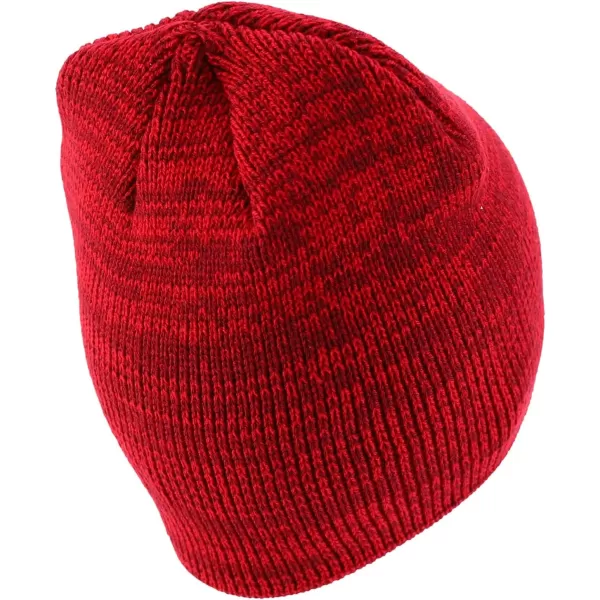 imageTrendy Apparel Shop Thick Acrylic Knit Marled Short BeanieRed Maroon