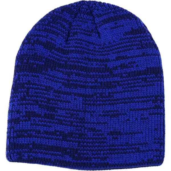 imageTrendy Apparel Shop Thick Acrylic Knit Marled Short BeanieRoyal Navy