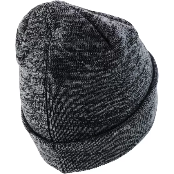 imageTrendy Apparel Shop Thick Acrylic Marled Long BeanieBlack Grey Charcoal