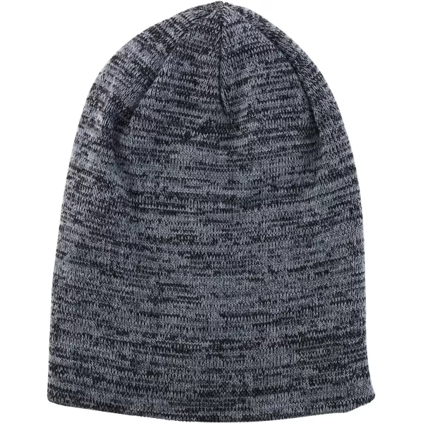 imageTrendy Apparel Shop Thick Acrylic Marled Long BeanieBlack Grey Charcoal