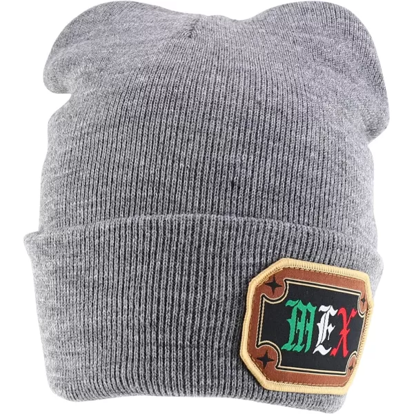imageTrendy Apparel Shop Warm Knit MEX Patch Cuff BeanieCharcoal