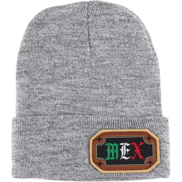 imageTrendy Apparel Shop Warm Knit MEX Patch Cuff BeanieGrey