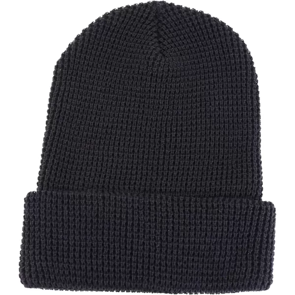 imageTrendy Apparel Shop Warm Waffle Knit Cuff BeanieBlack
